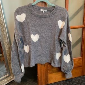 Madewell Heart Balloon Sleeve Sweater